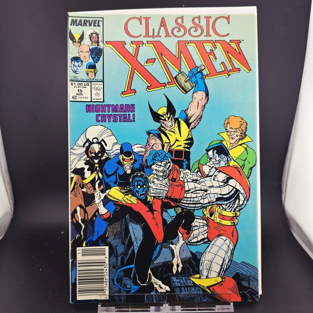 Classic X-Men #15 Newsstand Variant 1987 Marvel Comics VF/NM Art Adams Cover